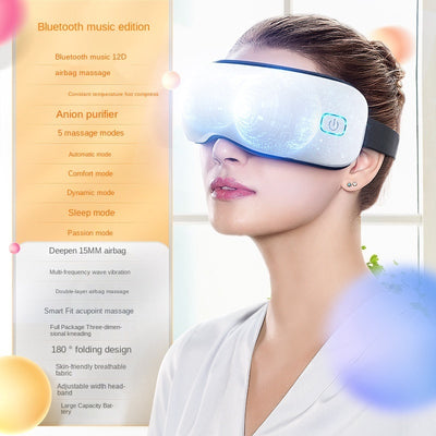 Bluetooth Eye Mask with Hot Compress & Massage