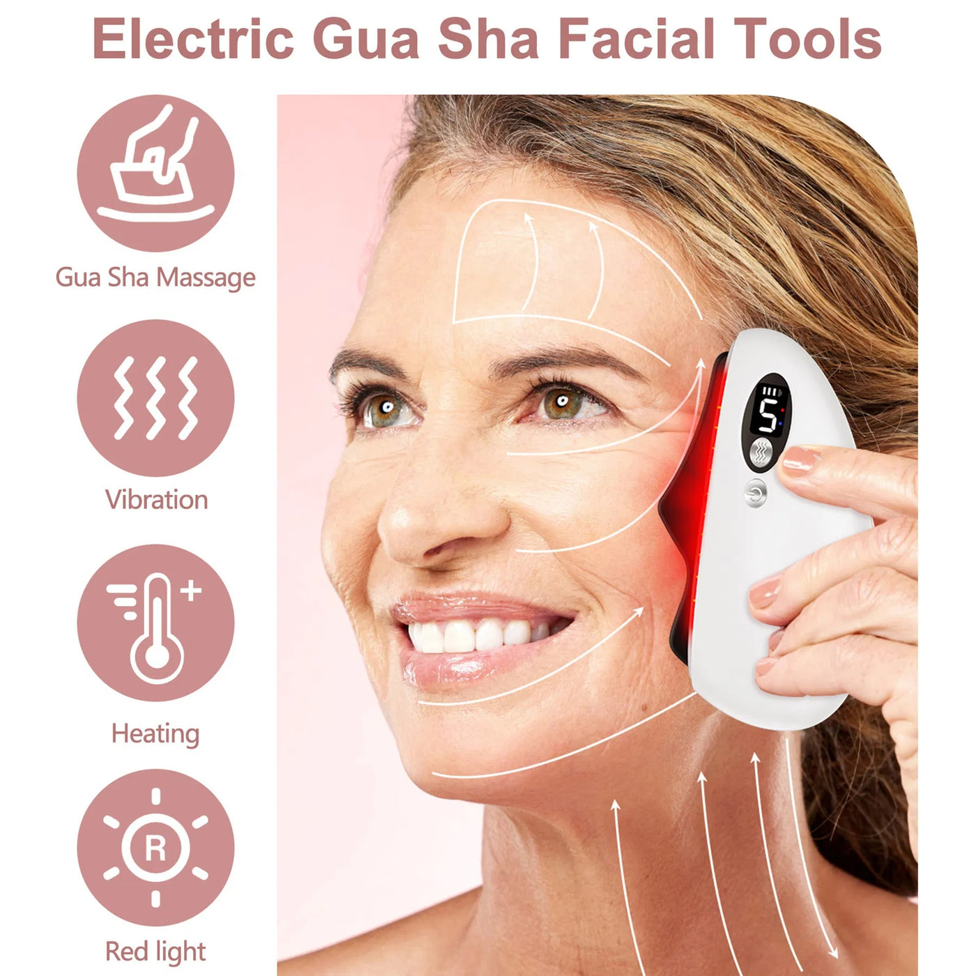 Vibrating Heated Gua Sha Stone  Anti-Aging & Wrinkle Removal