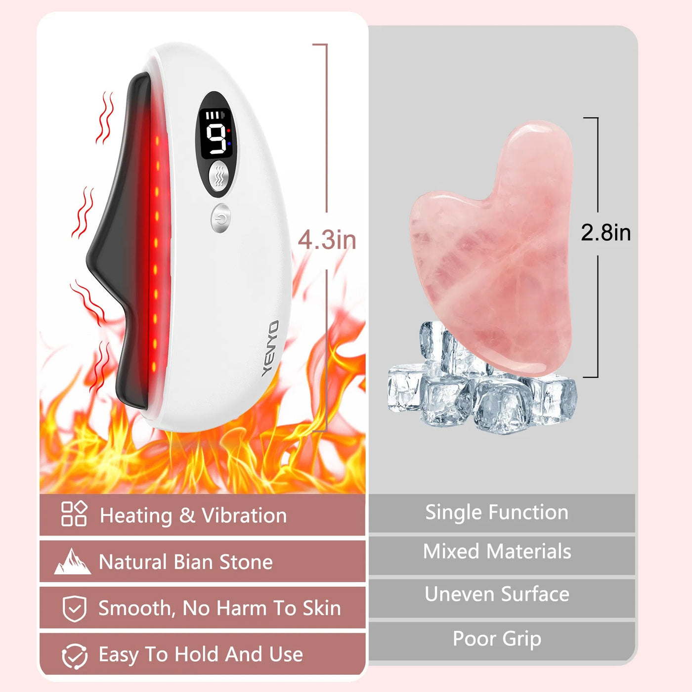 Vibrating Heated Gua Sha Stone  Anti-Aging & Wrinkle Removal