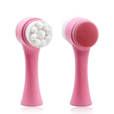 Soft Fur Double-sided 3D Silicone Face Brush