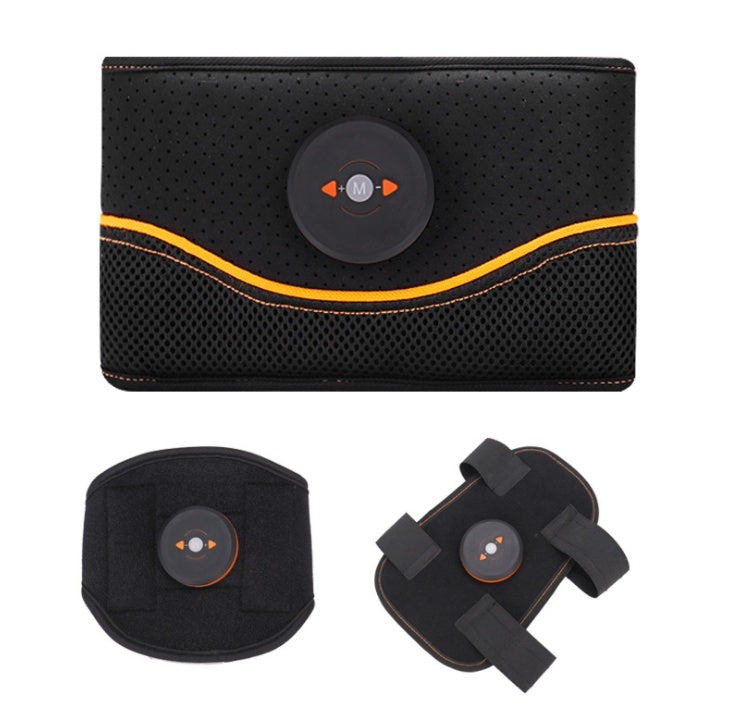 Black abdominal muscle trainer for home with adjustable straps and controller pads from My Store