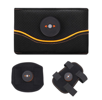 Black abdominal muscle trainer for home with adjustable straps and controller pads from My Store