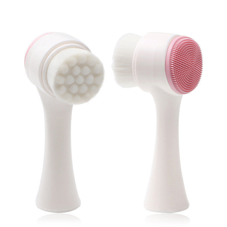 Soft Fur Double-sided 3D Silicone Face Brush