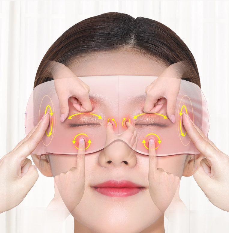 Bluetooth Eye Mask with Hot Compress & Massage