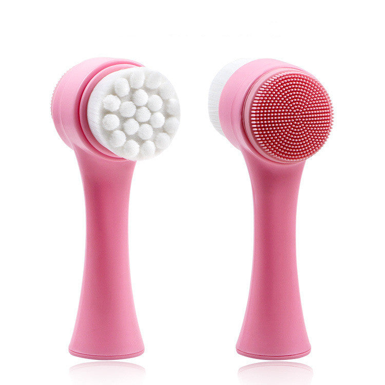 Soft Fur Double-sided 3D Silicone Face Brush