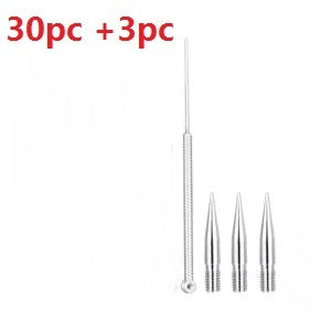Blue light acne device metal tool set with three interchangeable tips for skin treatment