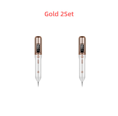 Gold 2 set blue light acne device with digital display and sleek design for skin treatment
