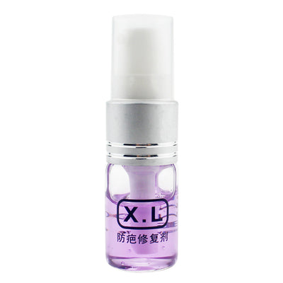 Compact blue light acne device with purple liquid and white cap for skin treatment