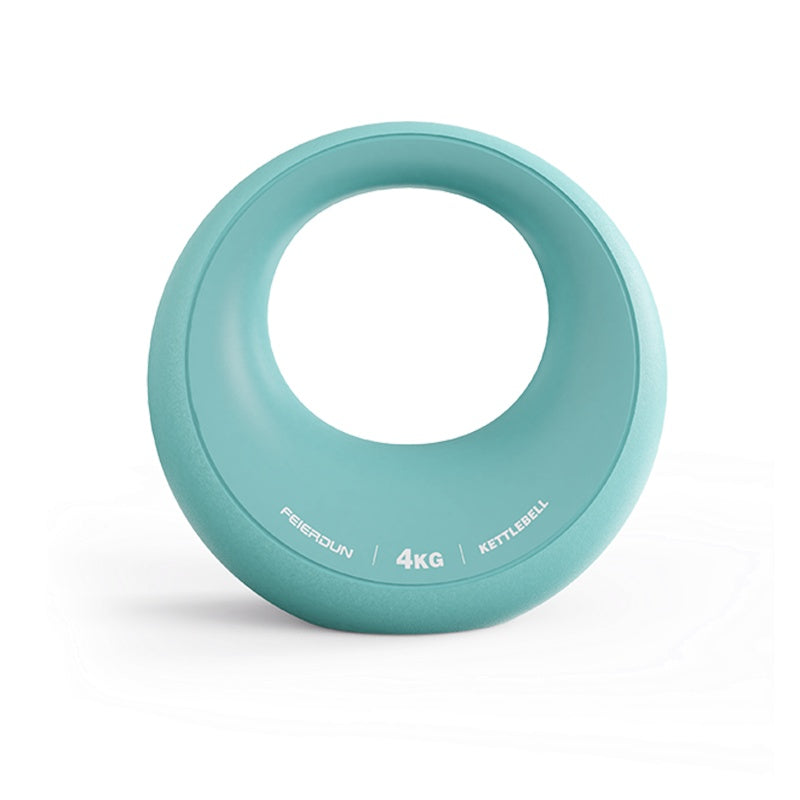 4kg teal ring-shaped kettlebell women's fitness dumbbells for strength training