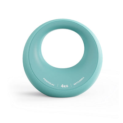 4kg teal ring-shaped kettlebell women's fitness dumbbells for strength training