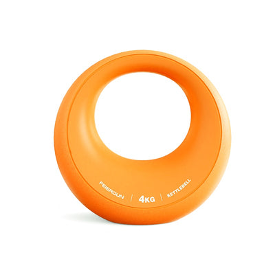 Orange 4kg kettlebell designed for women's fitness dumbbells workouts and strength training