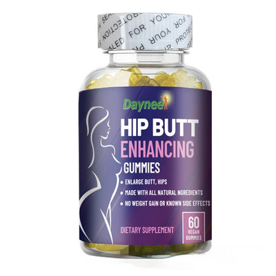 Dayneet hip butt enhancing gummies dietary supplement bottle for natural breast curve supplements
