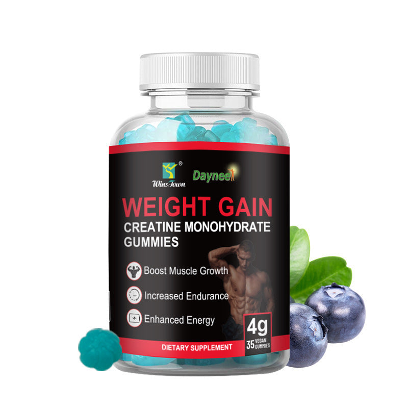 Weight gain creatine monohydrate gummies dietary supplement with blueberries and natural breast curve supplements