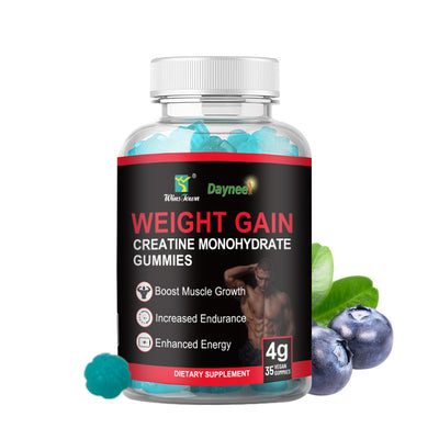 Weight gain creatine monohydrate gummies dietary supplement with blueberries and natural breast curve supplements
