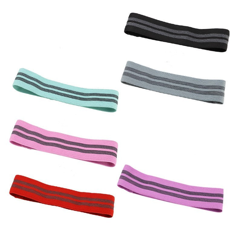 Set of colorful fitness resistance loop for squats bands in multiple colors for exercise
