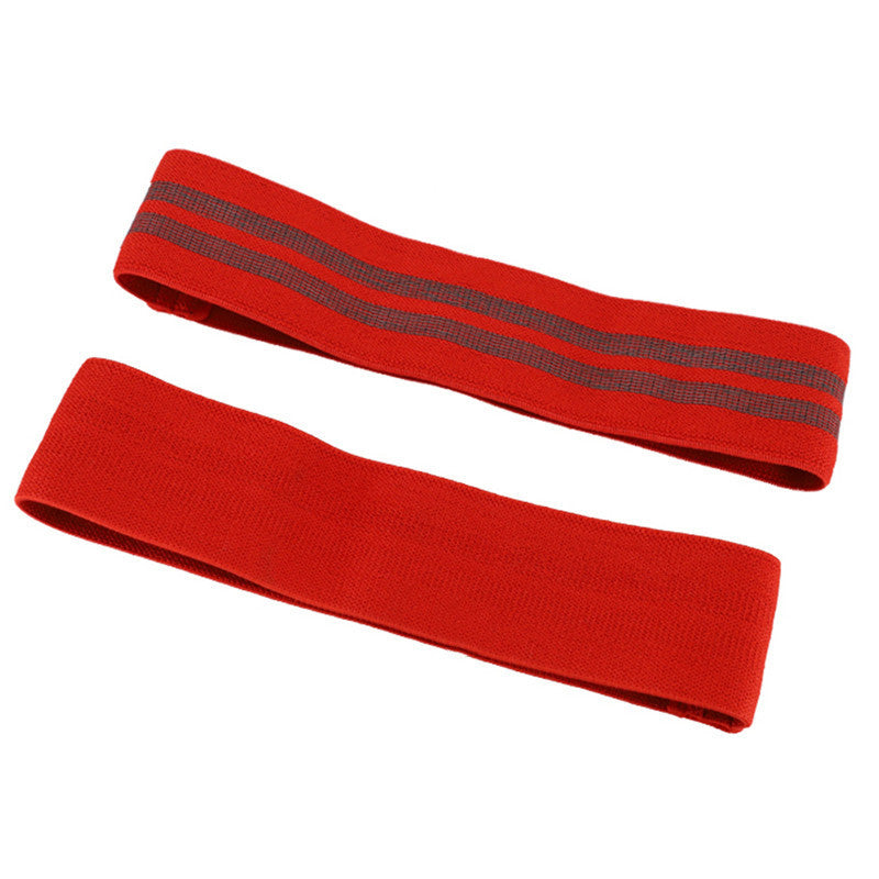 Red fitness resistance loop for squats with dual band design for effective leg and glute workouts