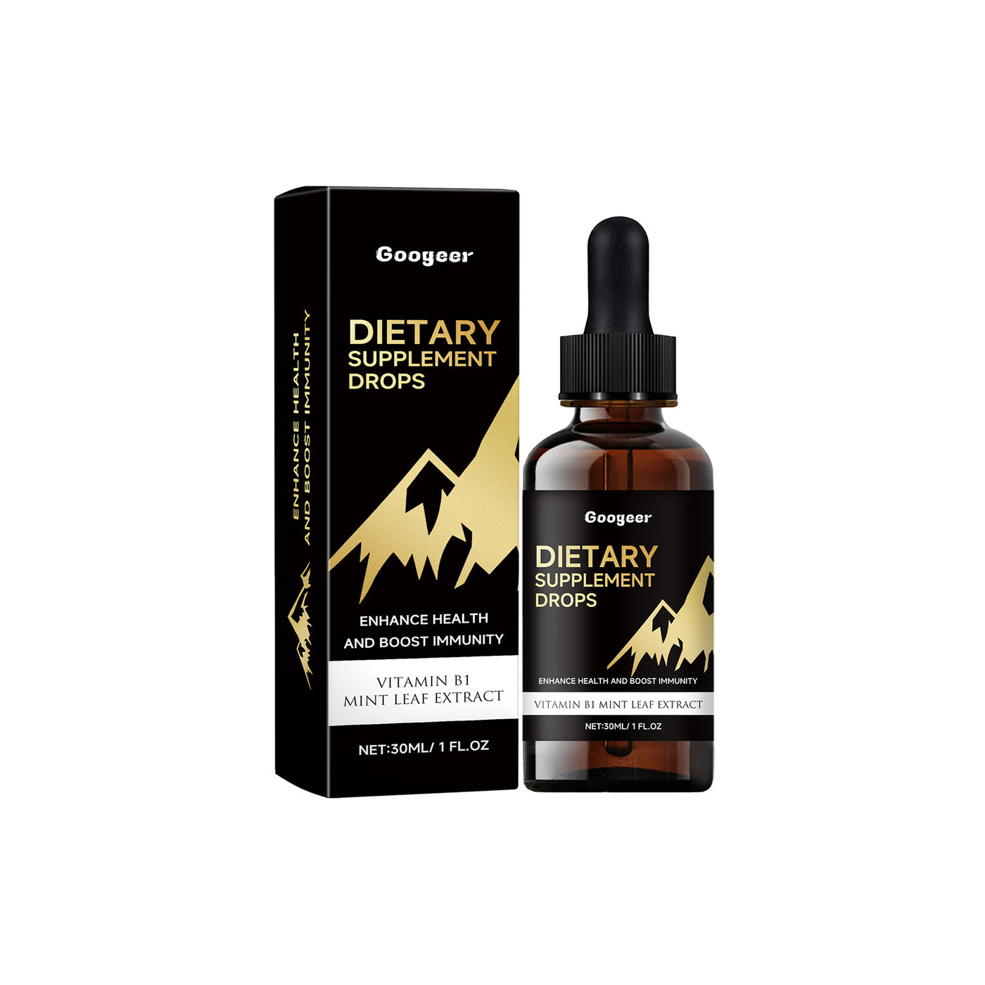 Googoor dietary supplement drops vitamin B1 mint leaf extract liquid dietary supplement drops in 30ml bottle