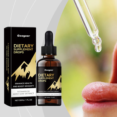 Googear liquid dietary supplement drops with vitamin B1 mint leaf extract for health and immunity