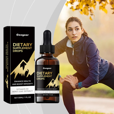 Googoor liquid dietary supplement drops with vitamin B1 mint leaf extract for health and immunity