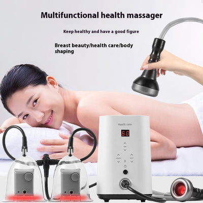 Electric cupping therapy device with handheld massager promoting health care and body shaping