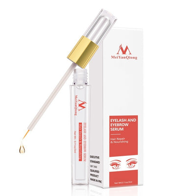 MeiYanQiong eyelash and eyebrow serum for hair repair and nourishing in clear tube with dropper