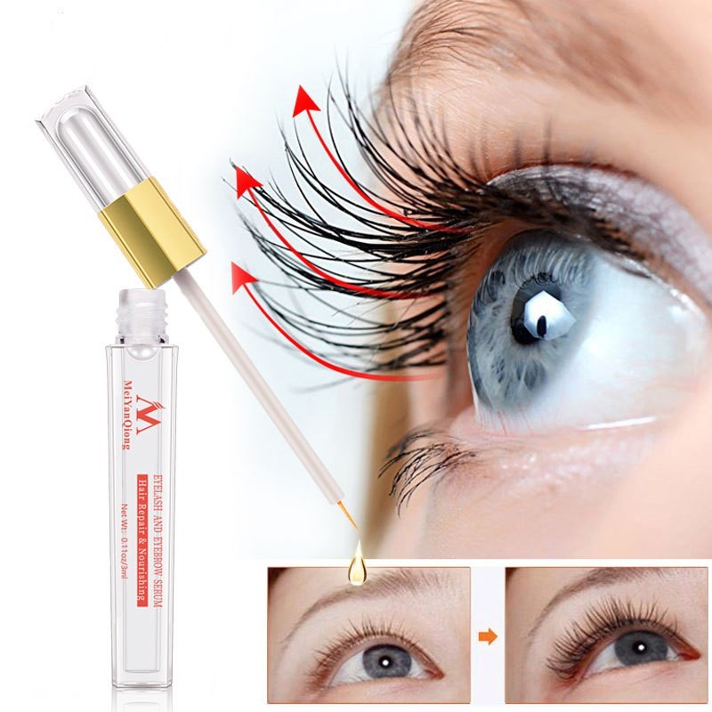 Clear colored mascara for eyelashes with lifting and thickening effect shown on blonde lashes