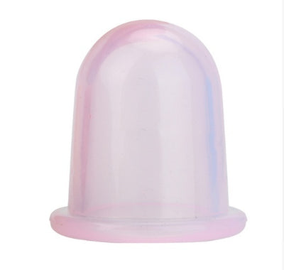 Single pink transparent silicone cupping set cup for skin therapy and massage