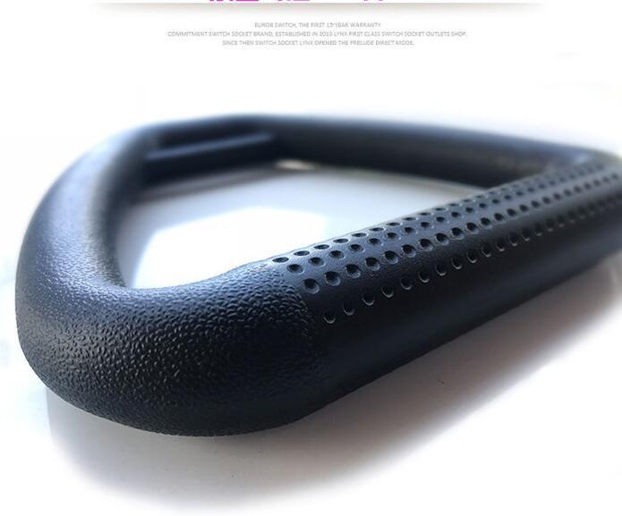 Black ring fitness equipment for home with textured grip for effective workout sessions